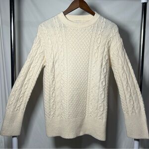 Women’s Crewneck Tunic Pullover Sweater- A New Day- Cream